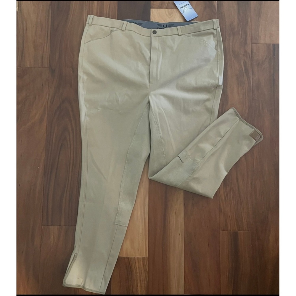 TuffRider Grand Prix Full Seat Breeches Safari Tan Riding Pants Size 40 NWT